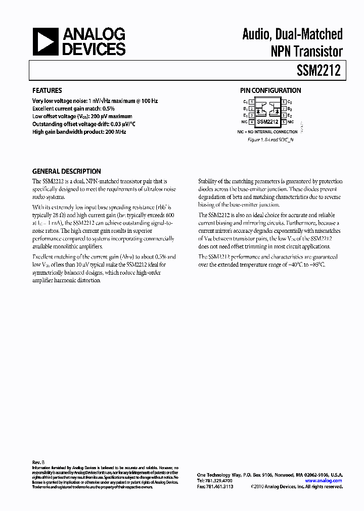 SSM2212RZ_7236957.PDF Datasheet