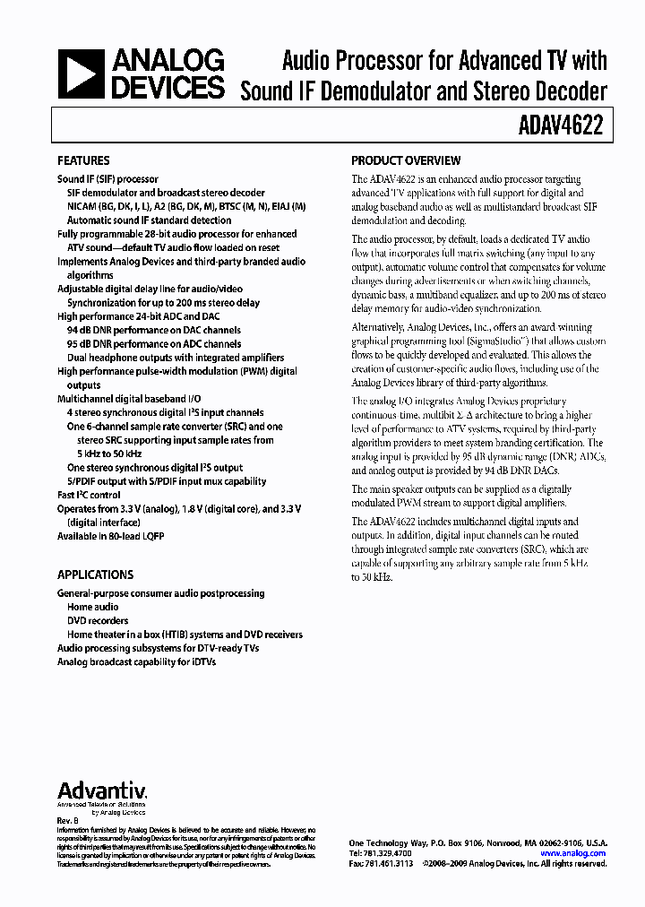 ADAV4622BSTZ_7237191.PDF Datasheet