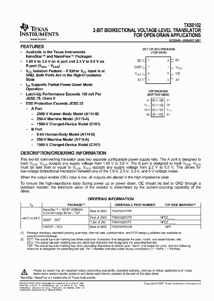 TEXASINSTRUMENTSINC-TXS0102DCUR_7237254.PDF Datasheet