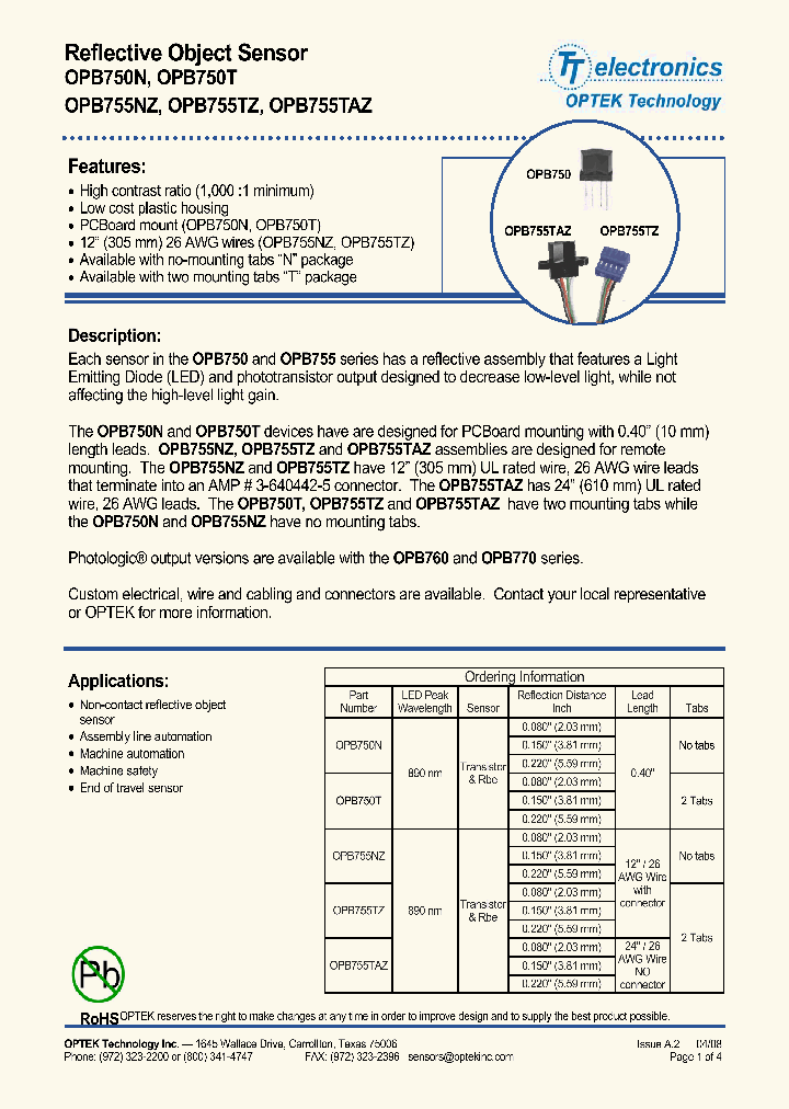 OPB750T_7238502.PDF Datasheet