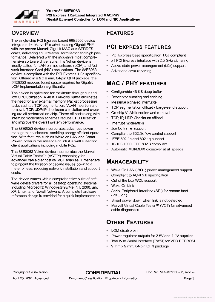 88E8053_7239019.PDF Datasheet