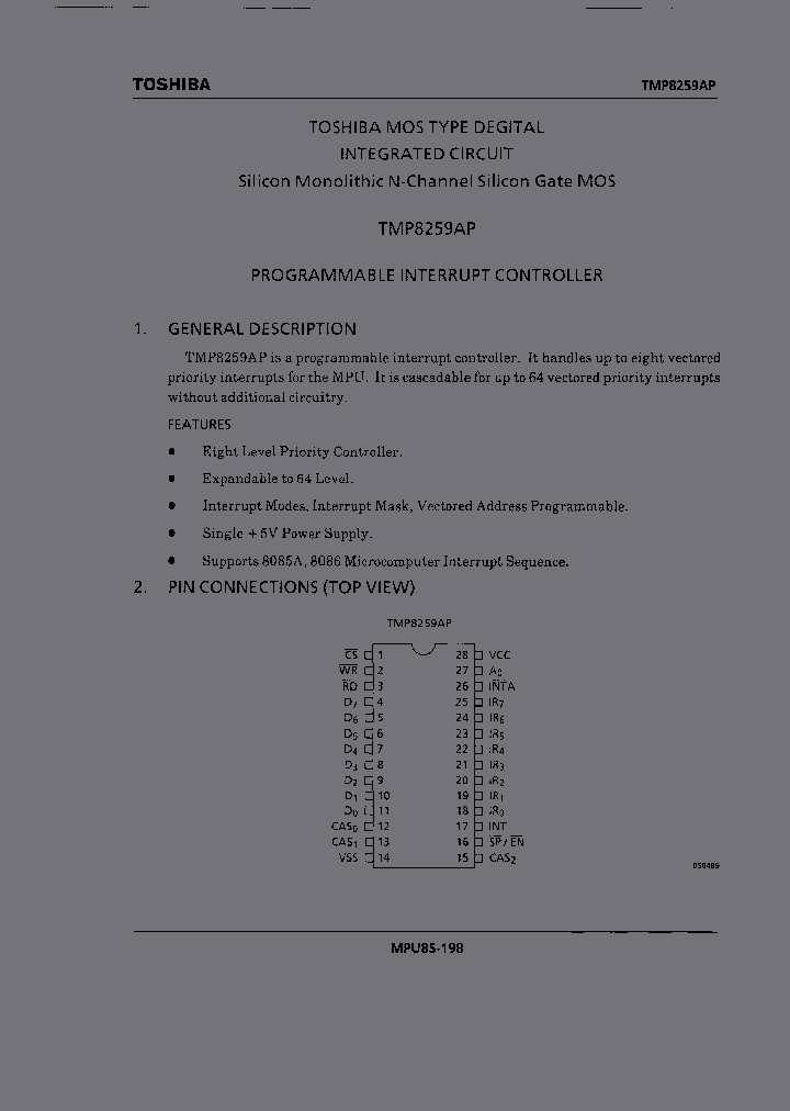 TMP8259AP_7239075.PDF Datasheet