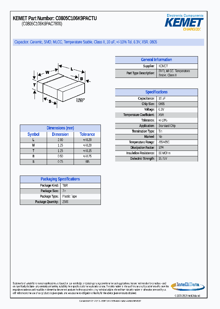 C0805C106K9PACTU_7240343.PDF Datasheet