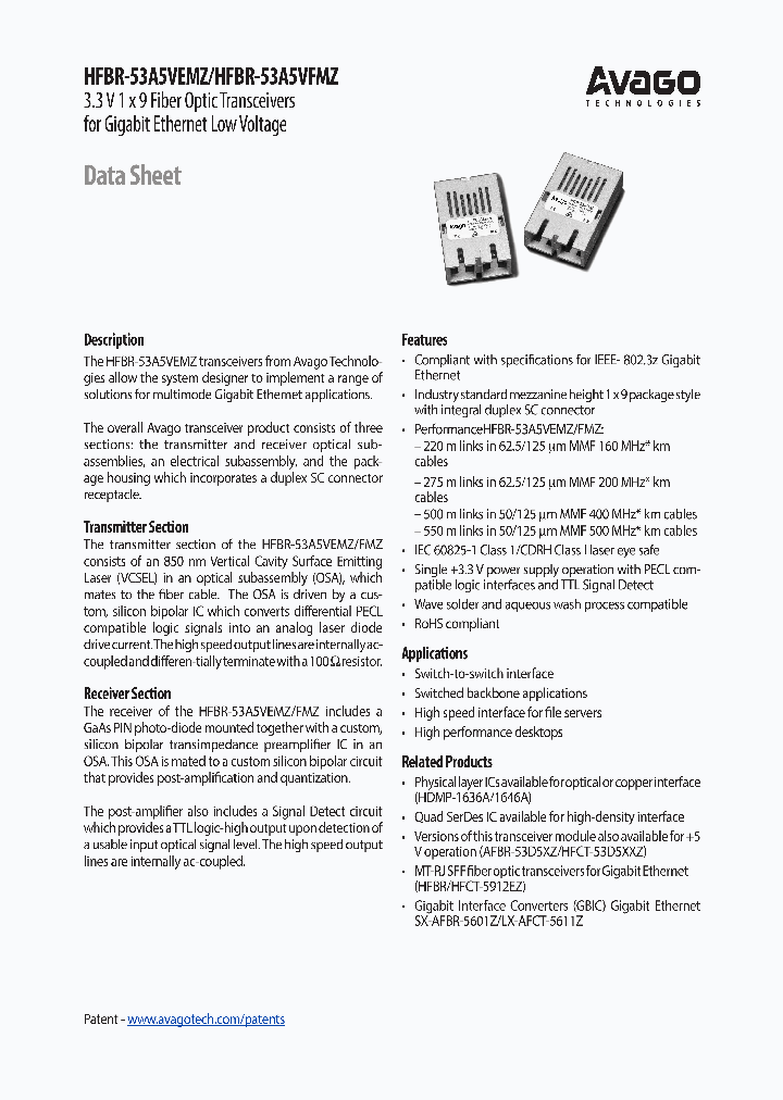 HFBR-53A5VEMZ_7241261.PDF Datasheet