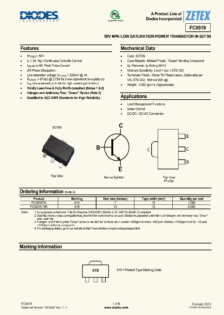 FCX619-13R_7243491.PDF Datasheet