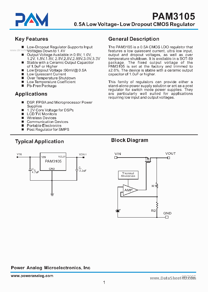 PAM3105_7243730.PDF Datasheet
