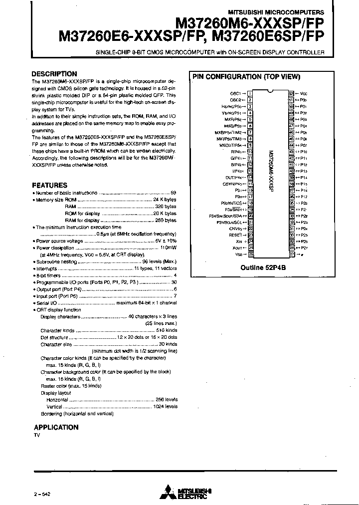 M37260E6FP_7243985.PDF Datasheet