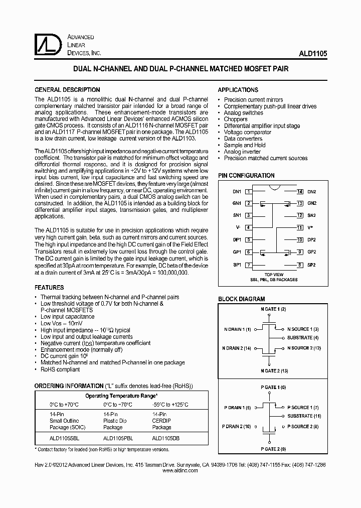 ALD1105DB_7244100.PDF Datasheet