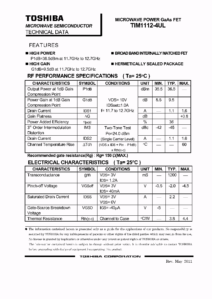 TIM1112-4UL_7245625.PDF Datasheet