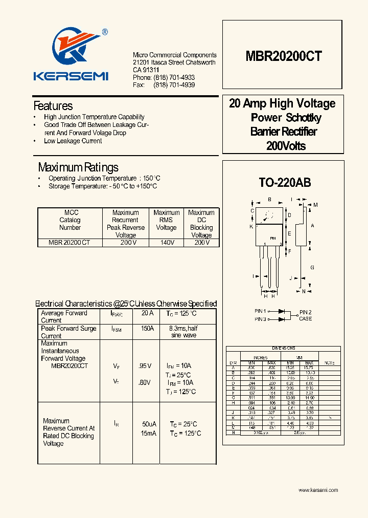 MBR20200CT_7246741.PDF Datasheet