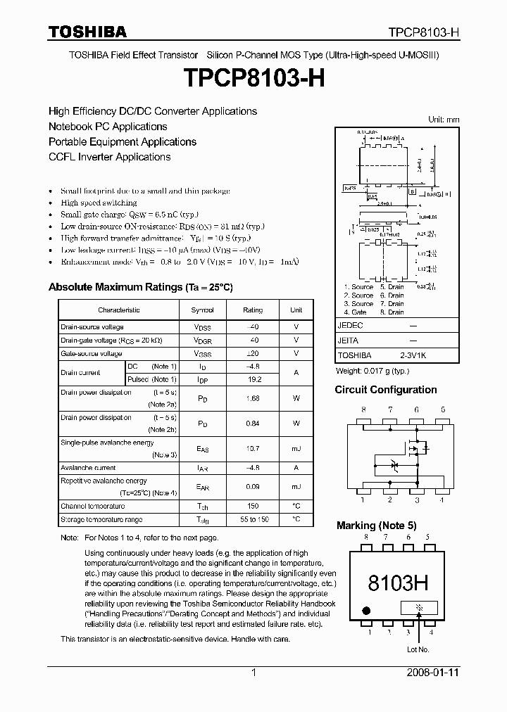 TPCP8103-H_7247384.PDF Datasheet