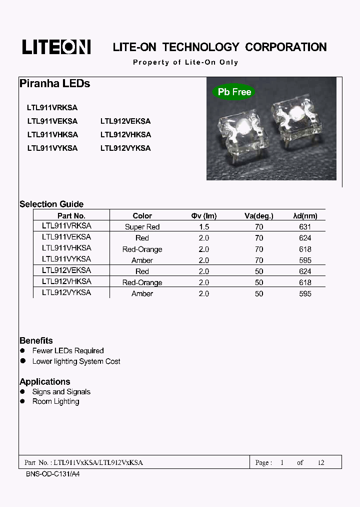 LTL911VEKSA_7247445.PDF Datasheet