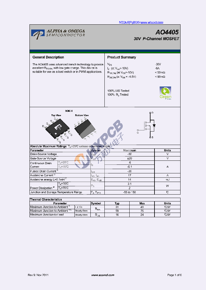 AO4405_7250602.PDF Datasheet