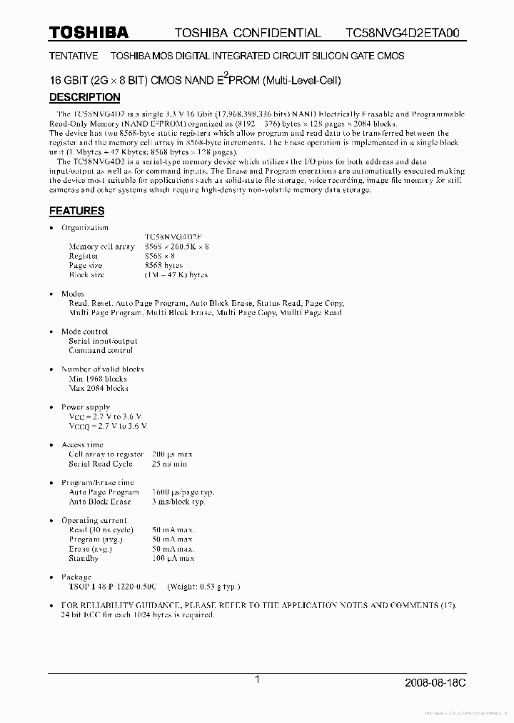 TC58NVG4D2ETA00_7250901.PDF Datasheet