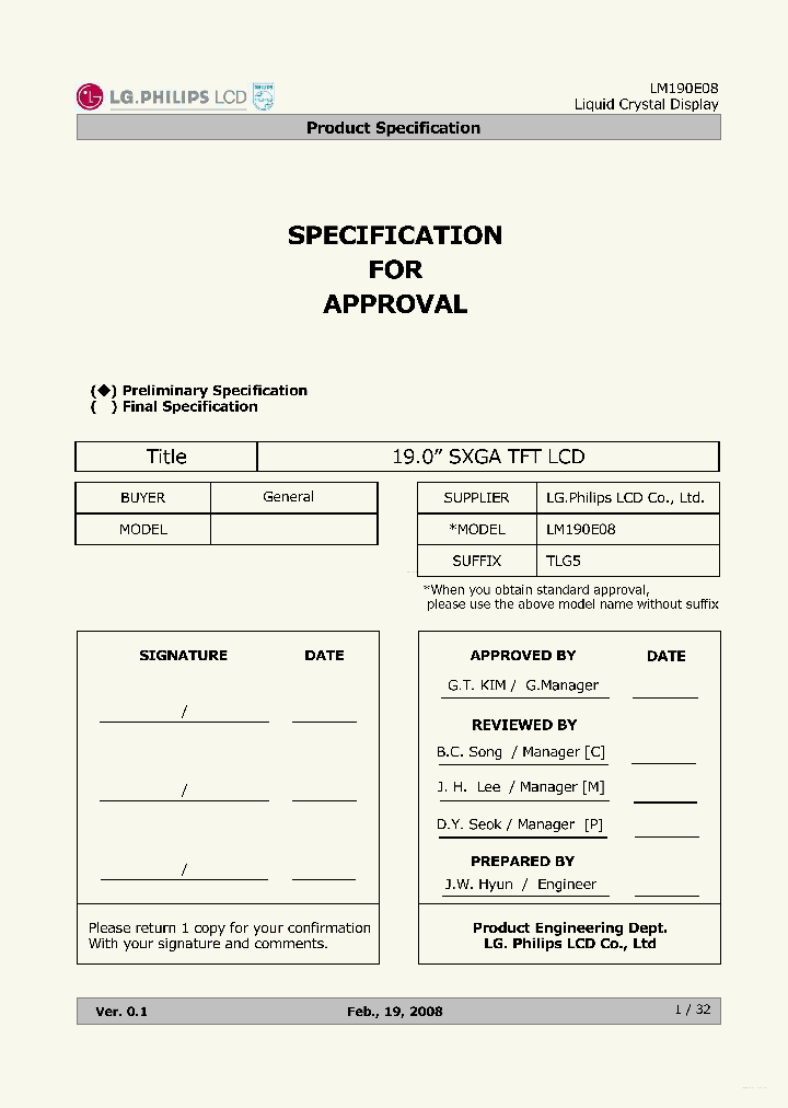 LM190E08-TLG5_7251266.PDF Datasheet