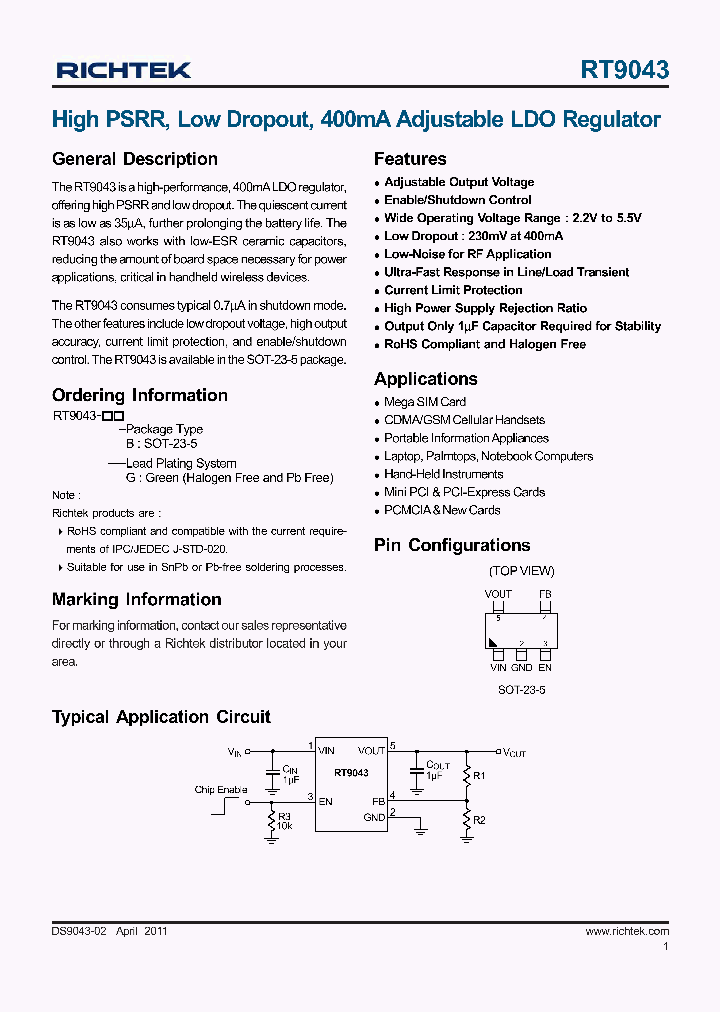 RT9043GB_7252474.PDF Datasheet