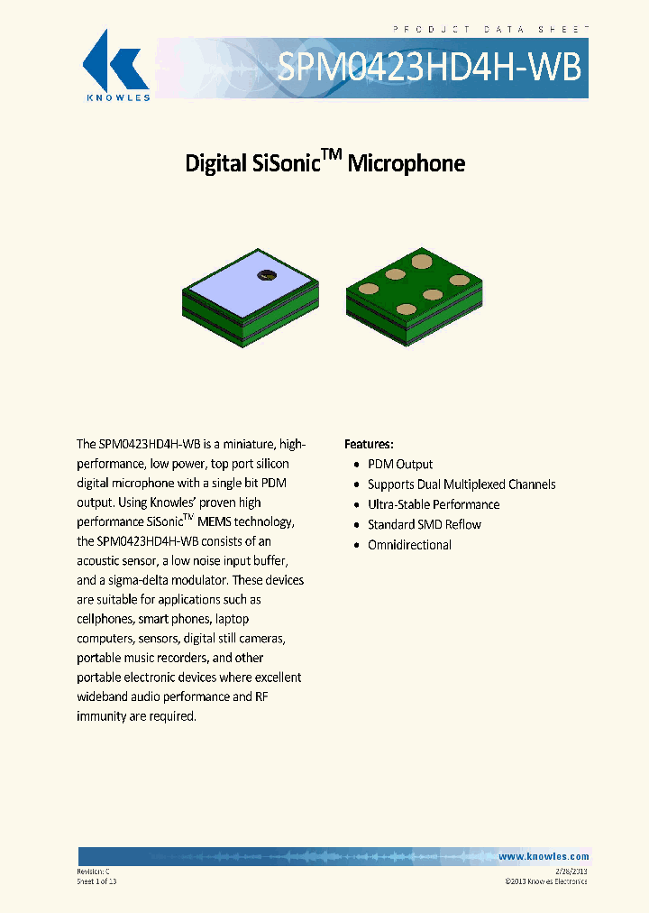 SPM0423HD4H-WB_7252551.PDF Datasheet