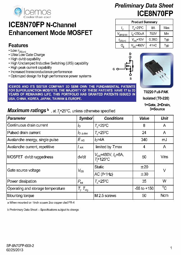 ICE8N70FP_7253756.PDF Datasheet