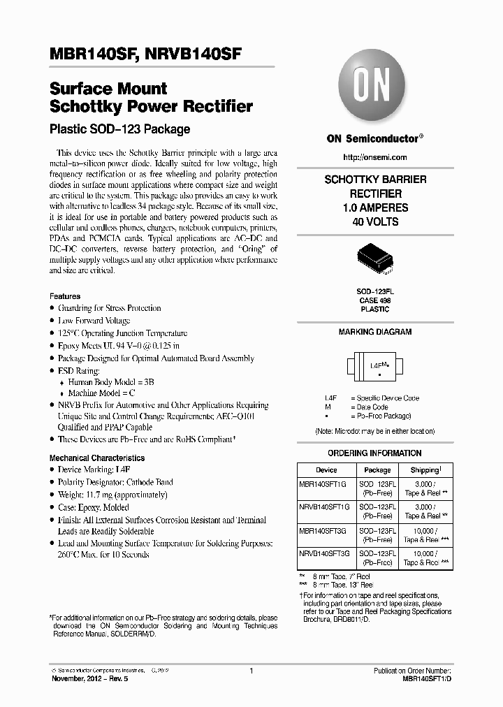 MBR140SFT1G_7255238.PDF Datasheet