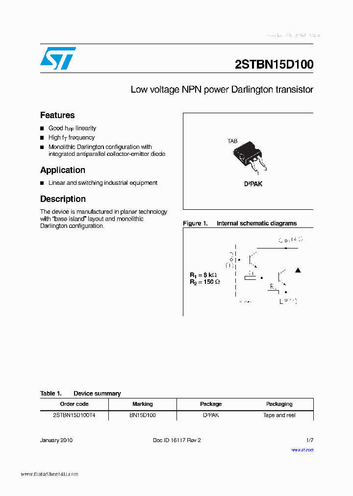 2STBN15D100_7256879.PDF Datasheet