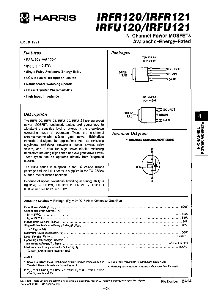 IRFU120_7257419.PDF Datasheet