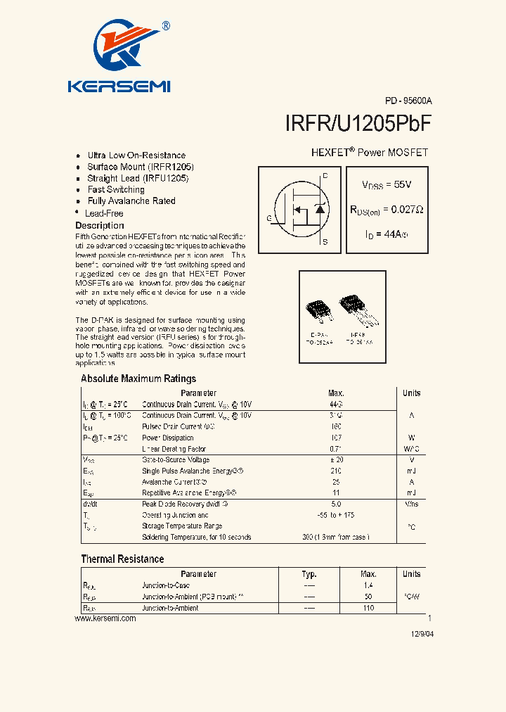 IRFU1205PBF_7257439.PDF Datasheet