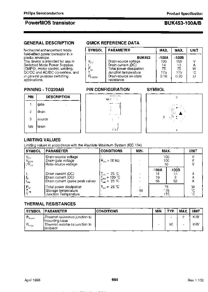 BUK453-100B127_7258128.PDF Datasheet
