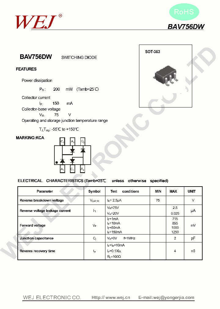 BAV756DW_7258600.PDF Datasheet