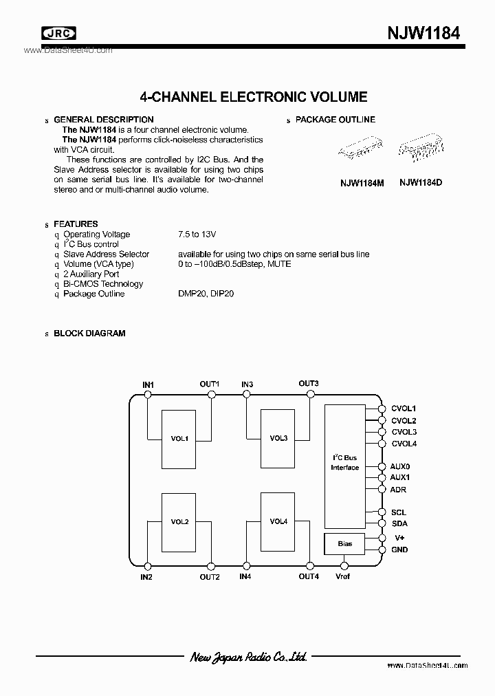 NJW1184_7259685.PDF Datasheet