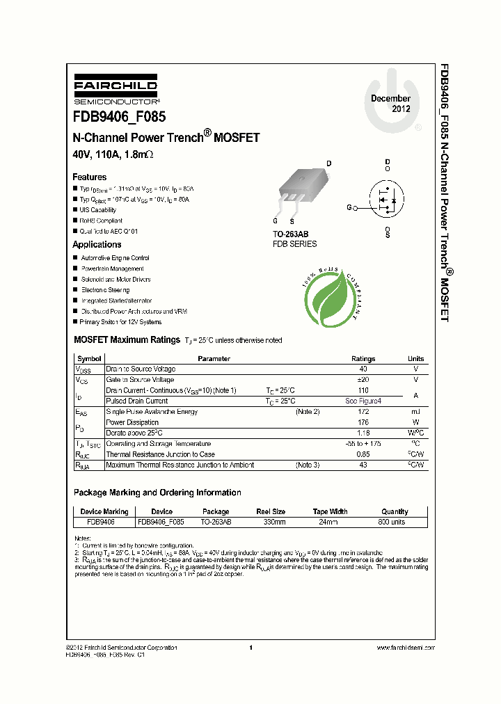 FDB9406F085_7260503.PDF Datasheet