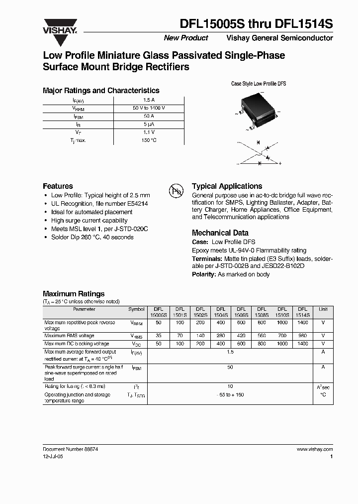 VISHAYSEMICONDUCTORS-DFL1514SE3_7263818.PDF Datasheet