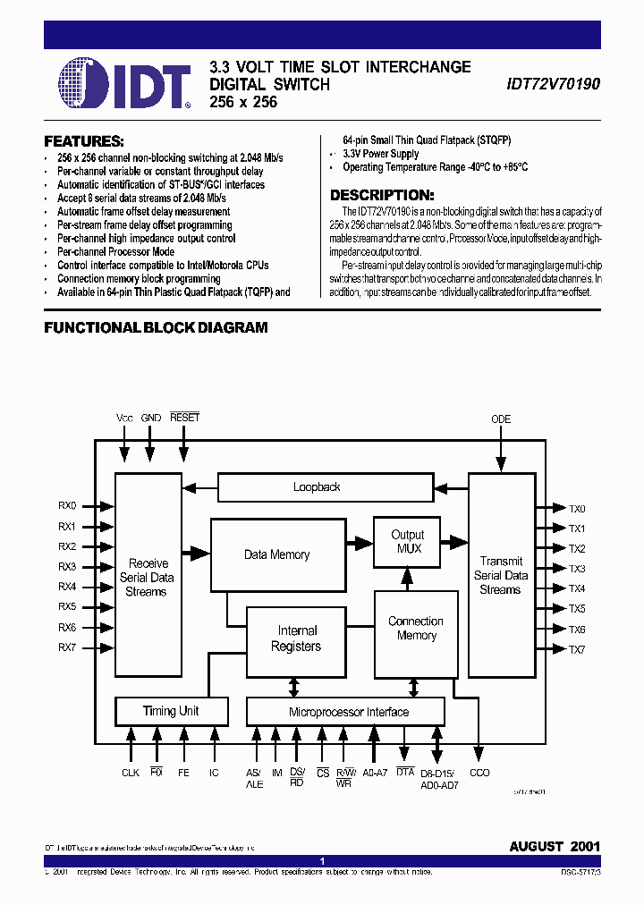 IDT72V70190TF_7265391.PDF Datasheet