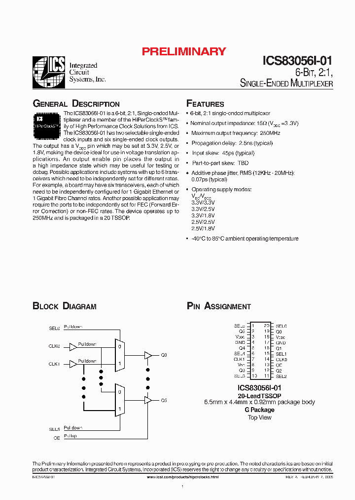 ICS83056AI01_7266001.PDF Datasheet