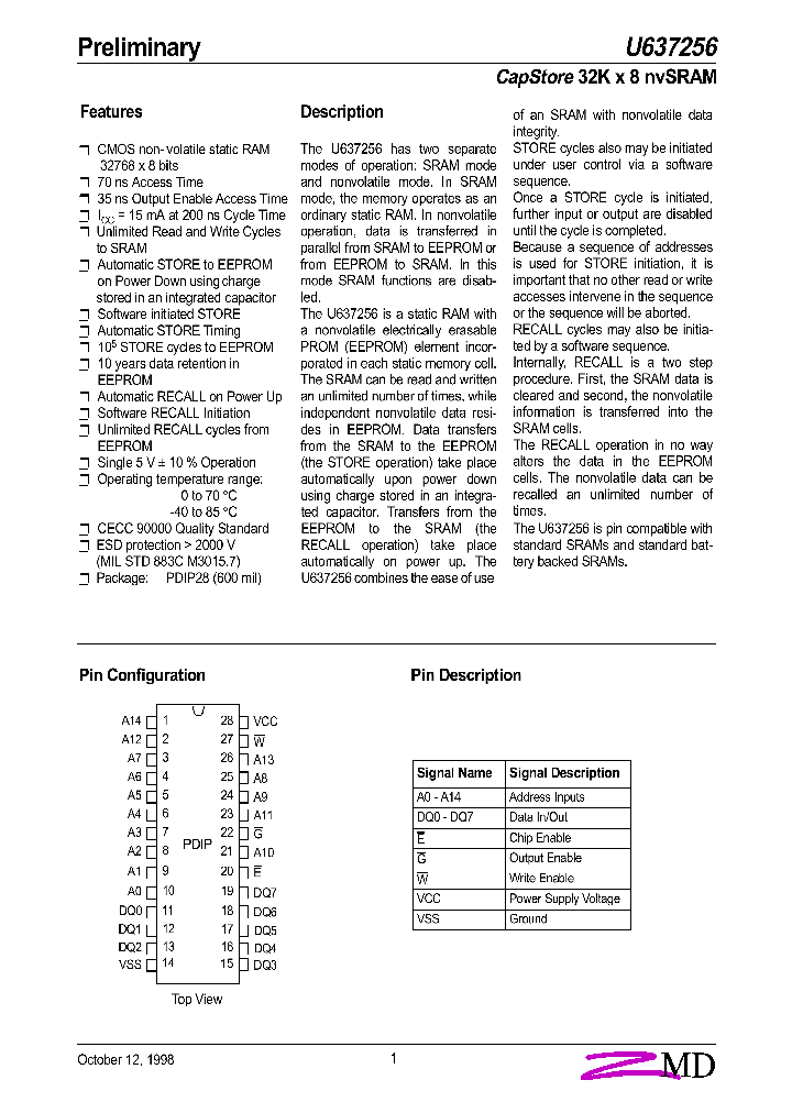 U637256D1K70G1_7266467.PDF Datasheet