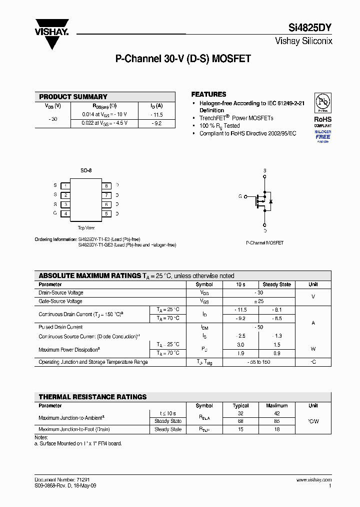 SI4825DY-T1-E3_7267636.PDF Datasheet