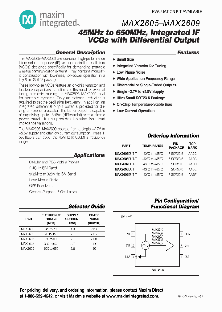 MAX2607EUT_7267945.PDF Datasheet