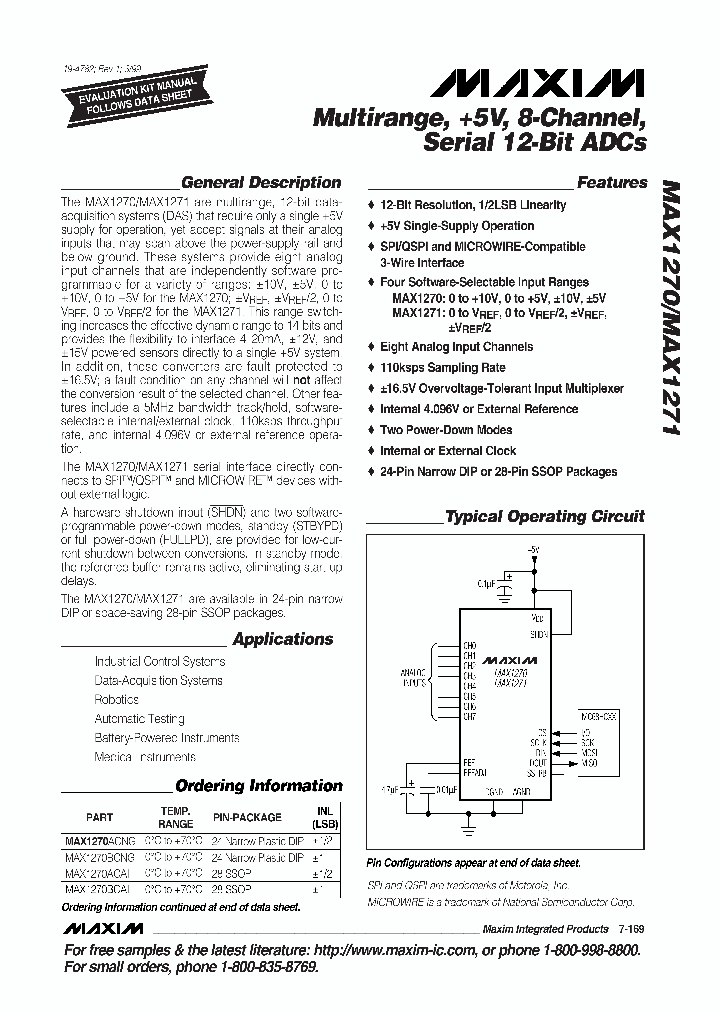 MAX1271BCAI_7269071.PDF Datasheet