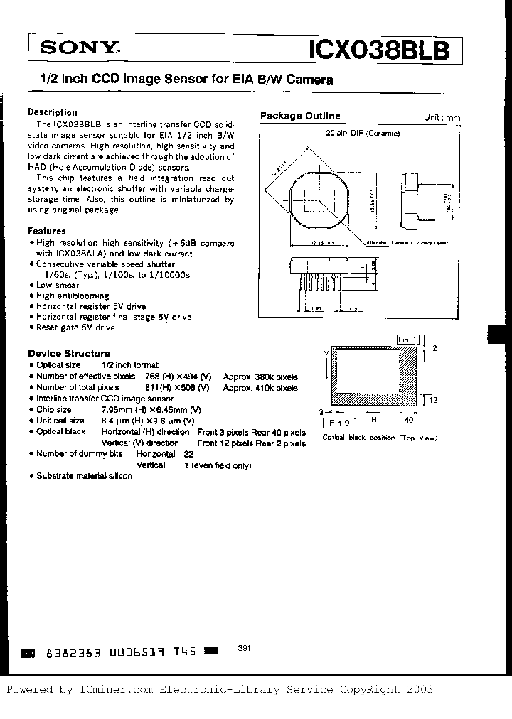 ICX038BLB_7269985.PDF Datasheet