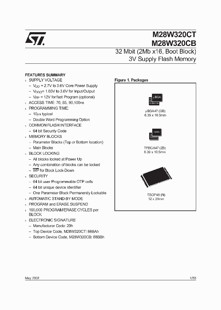 M28W320CB70GB1_7269996.PDF Datasheet