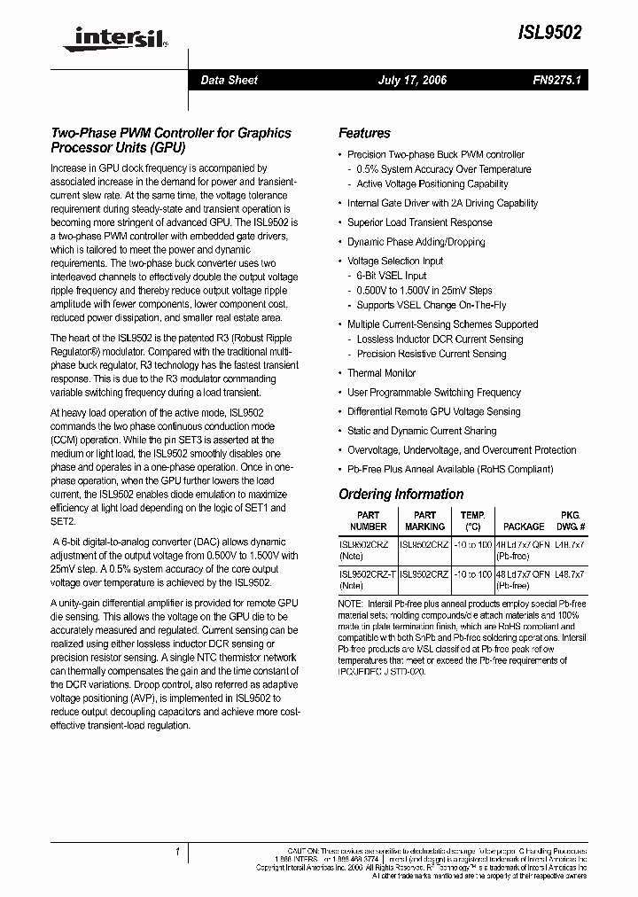 ISL9502CRZ_7272641.PDF Datasheet
