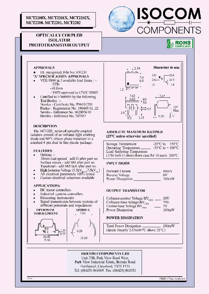 MCT2200X10_7273286.PDF Datasheet