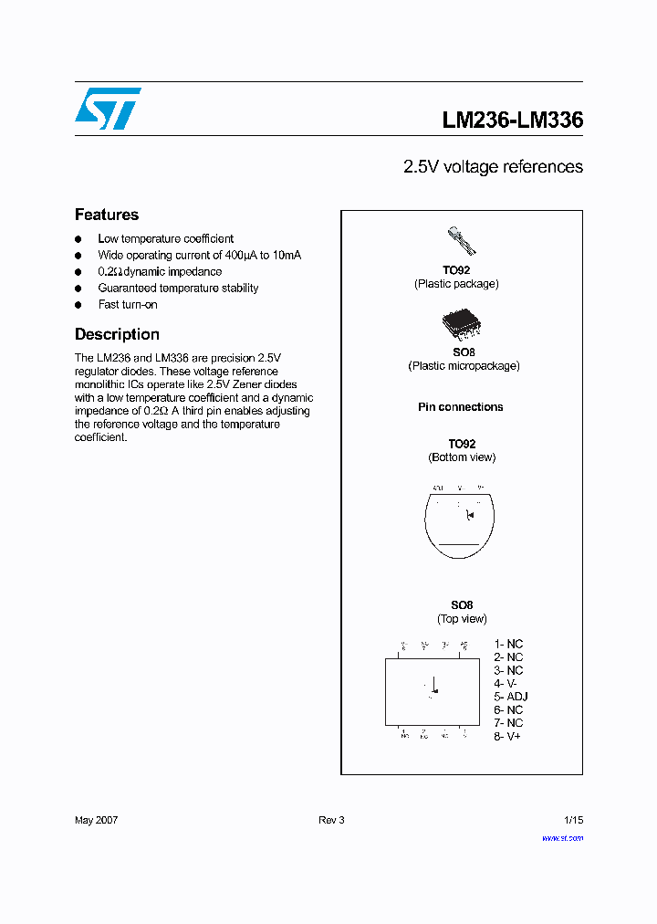 STMICROELECTRONICS-LM336ZAP_7273996.PDF Datasheet