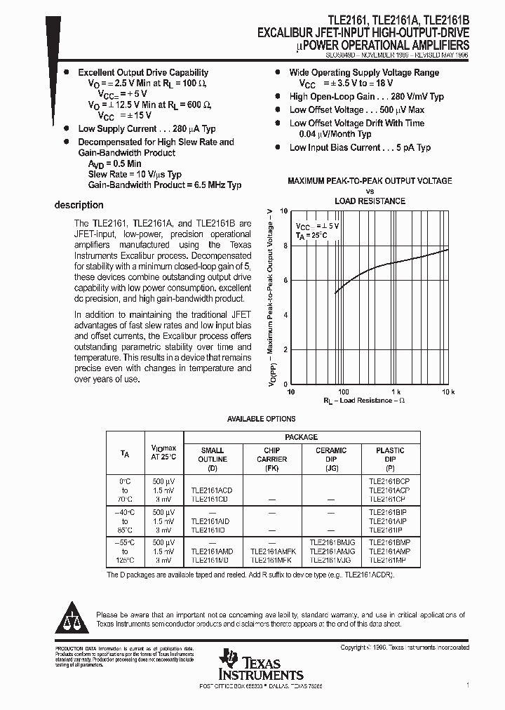TEXASINSTRUMENTSINC-TLE2161MDR_7276850.PDF Datasheet