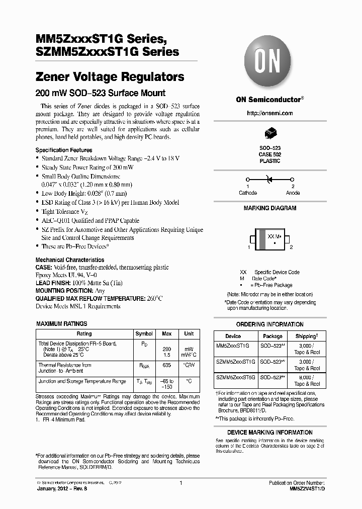 MM5Z2V7ST1G_7279362.PDF Datasheet