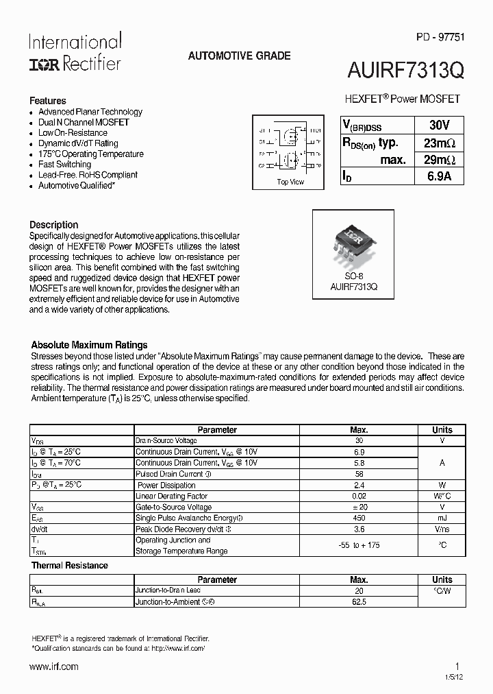 AUIRF7313Q_7279718.PDF Datasheet