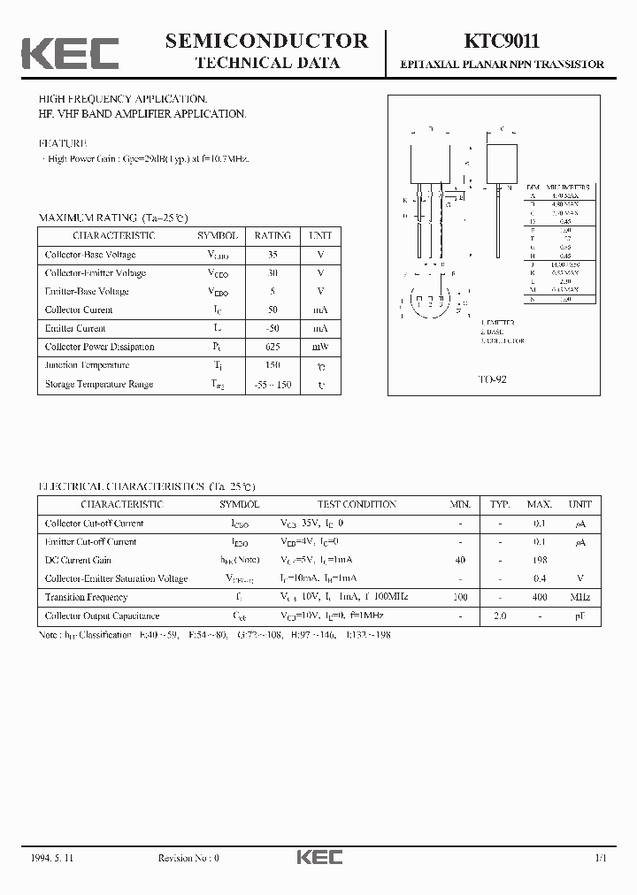 KTC9011G_7279281.PDF Datasheet