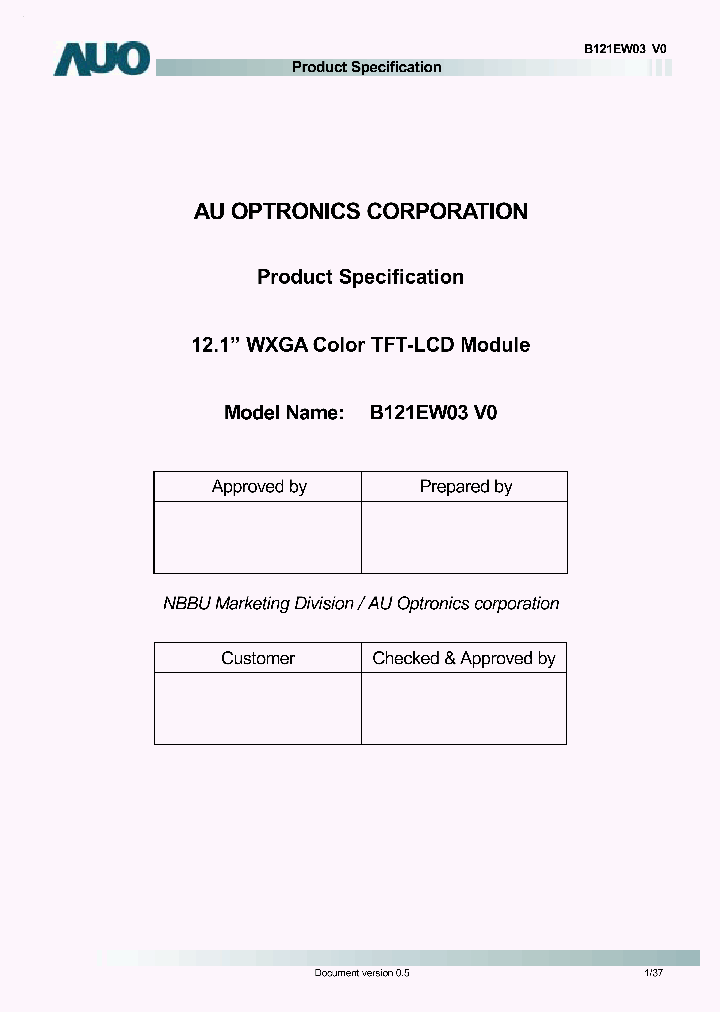 B121EW03-V0_7277566.PDF Datasheet