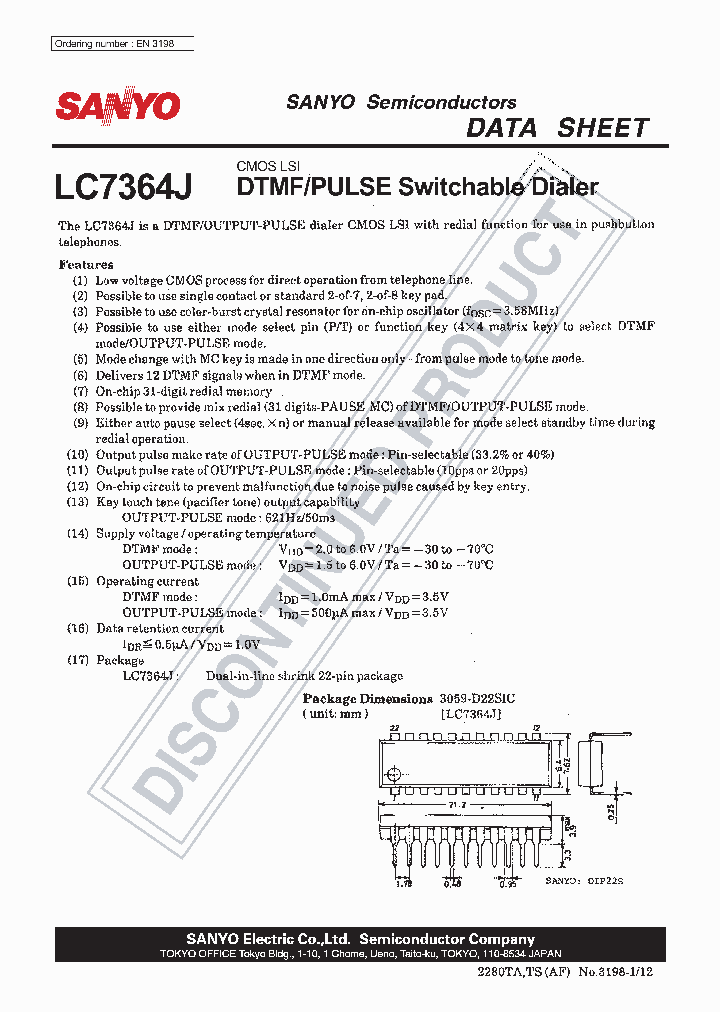 LC7364J_7280608.PDF Datasheet