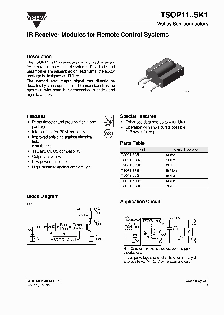 TSOP1140SK1_7281431.PDF Datasheet