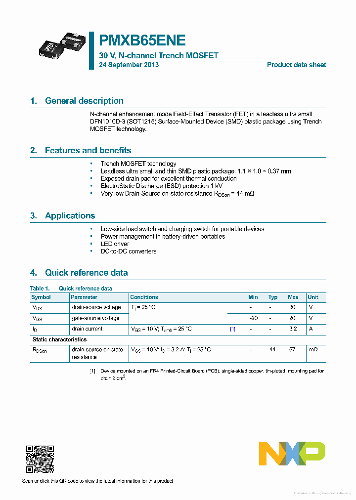 PMXB65ENE_7282193.PDF Datasheet